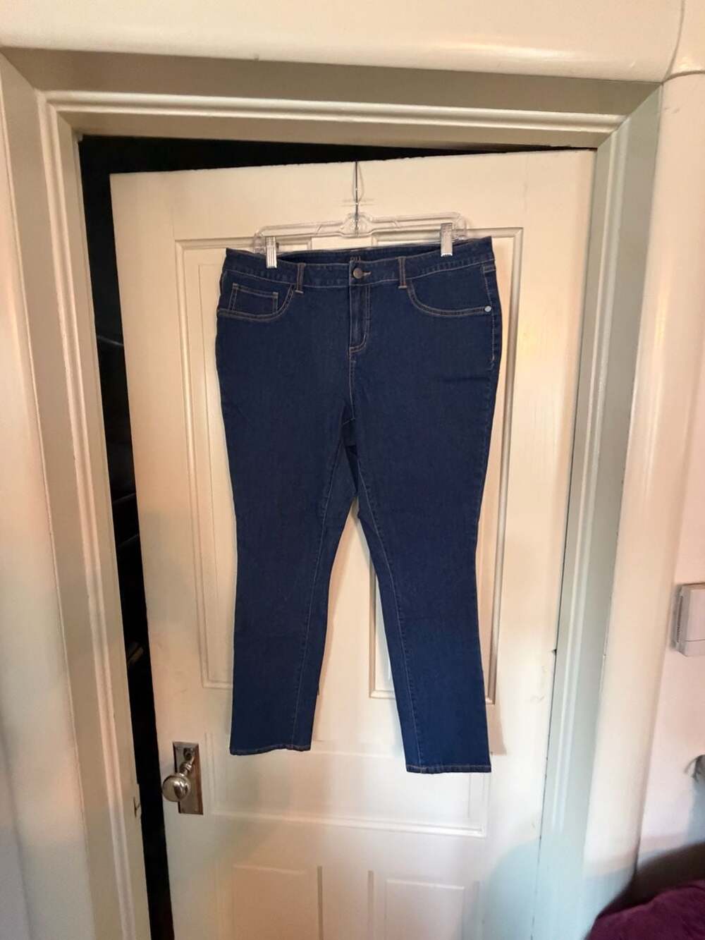 G.I.L.I. Got It Love It Dark Blue Denim Skinny Jeans Size US 14